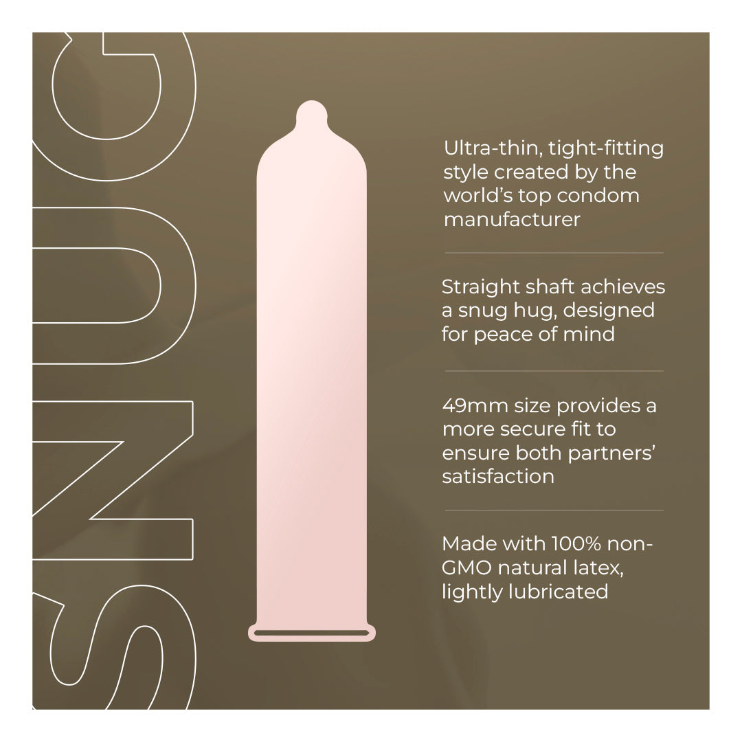 SNUG Fit Condoms 12-Pack | Ultra-Thin, Vegan & PFAS-Free